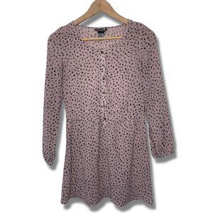 👗 Volcom | Pink and Black Leopard Print Dress | Size 1